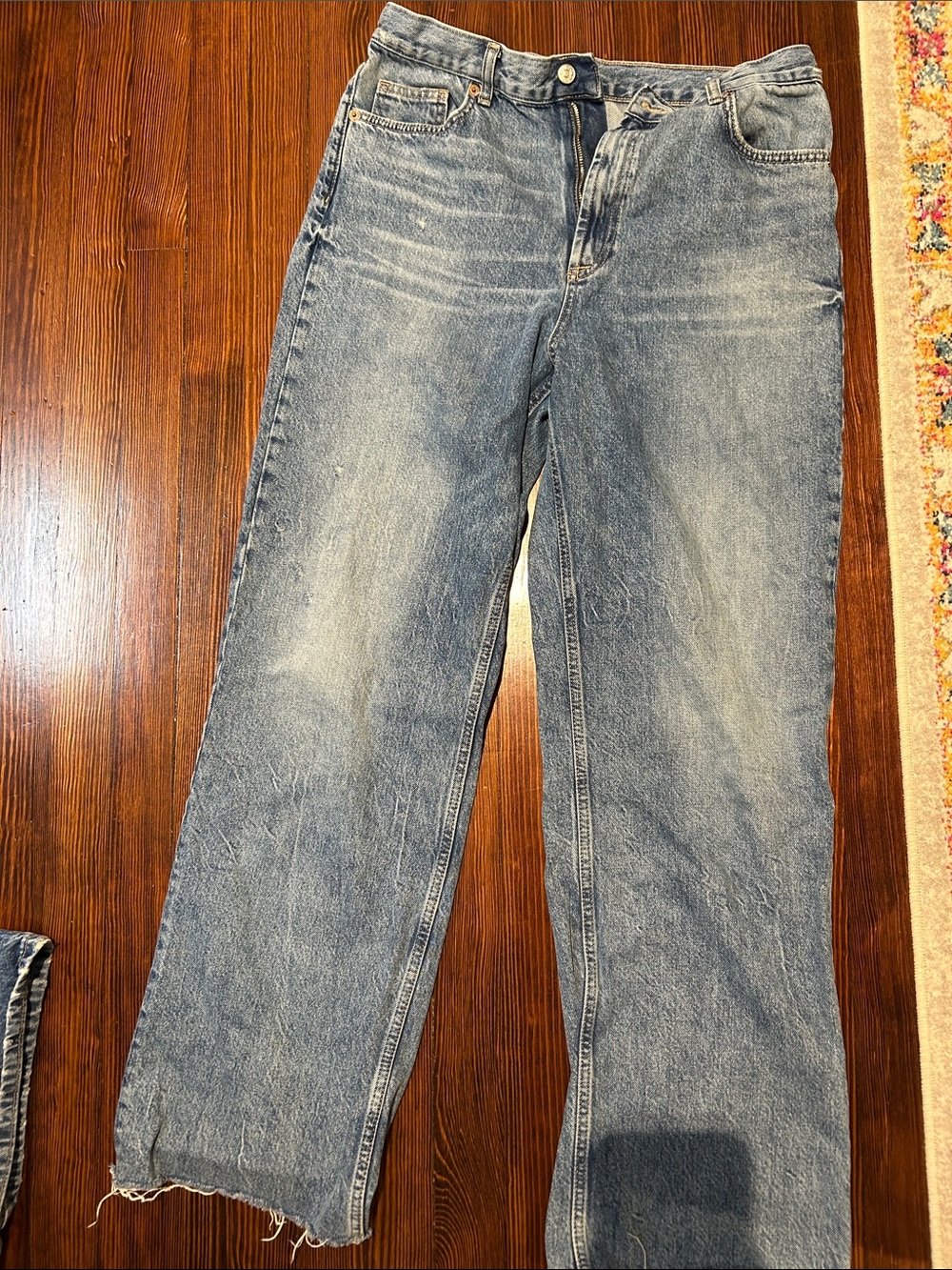 Zara Light Blue Straight-Leg Women's Jeans